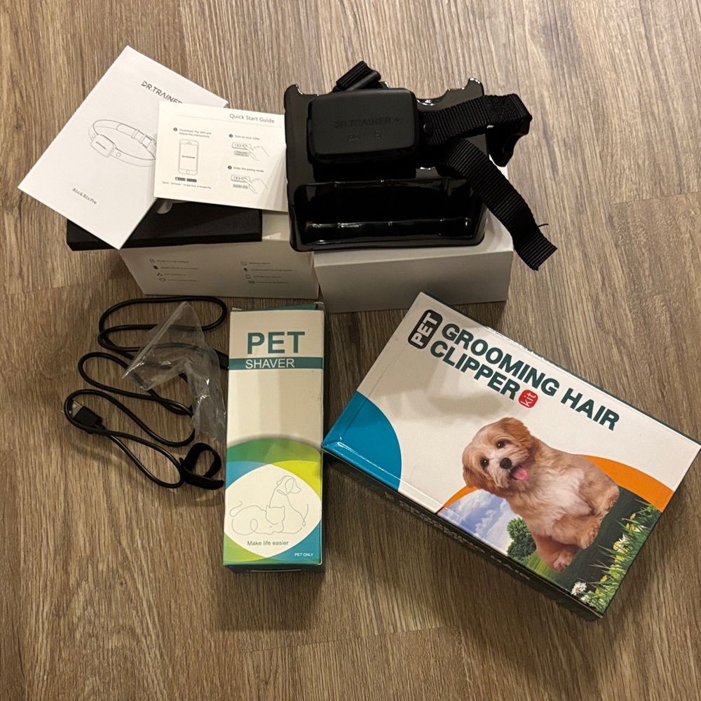 NIB Pet Grooming Hair Clipper Set/shaver /bark collar